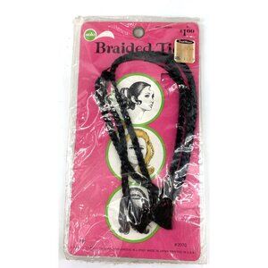 Solo Brand Braided Hair Tie Dark Brown P53 #3970 1969 New Old Stock